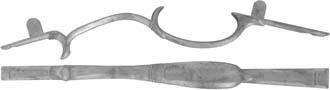 Triggerguard, Bedford County, Pennsylvainia,
wax cast nickel silver